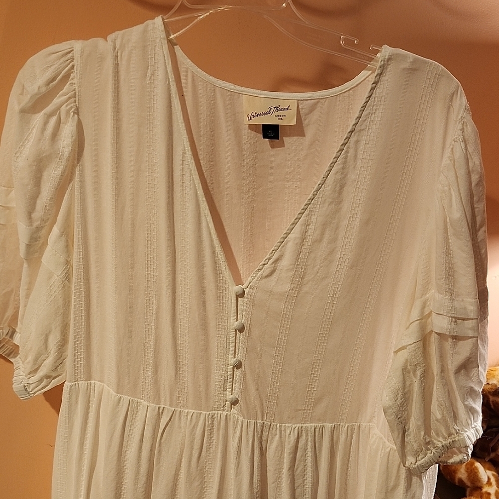 Universal Thread White Women's Dress W/Pockets - Picture 2 of 10